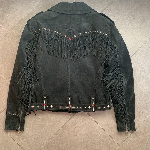 Vintage Women’s Jack Daniel’s Old No. 7 Leather Biker Jacket - Picture 5 of 8